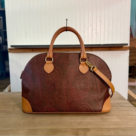 Etro Brown and Tan Paisley Bag - Picture 4 of 15